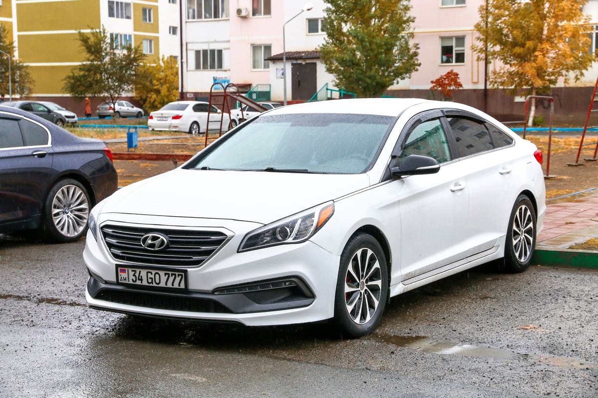 White Hyundai Sonata sedan