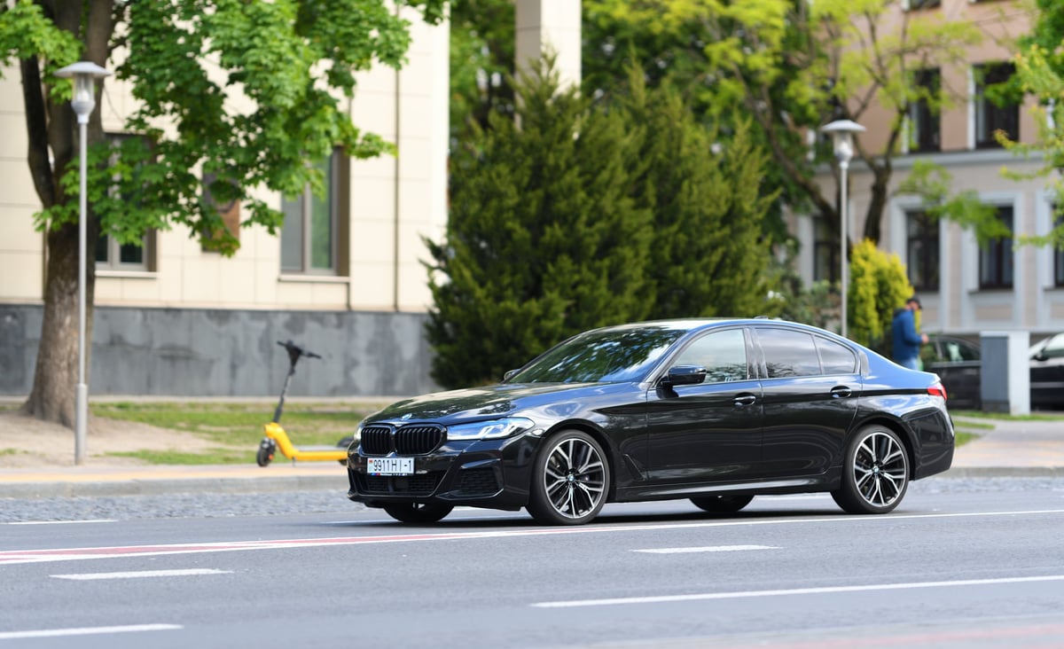 Black BMW 5 Series sedan